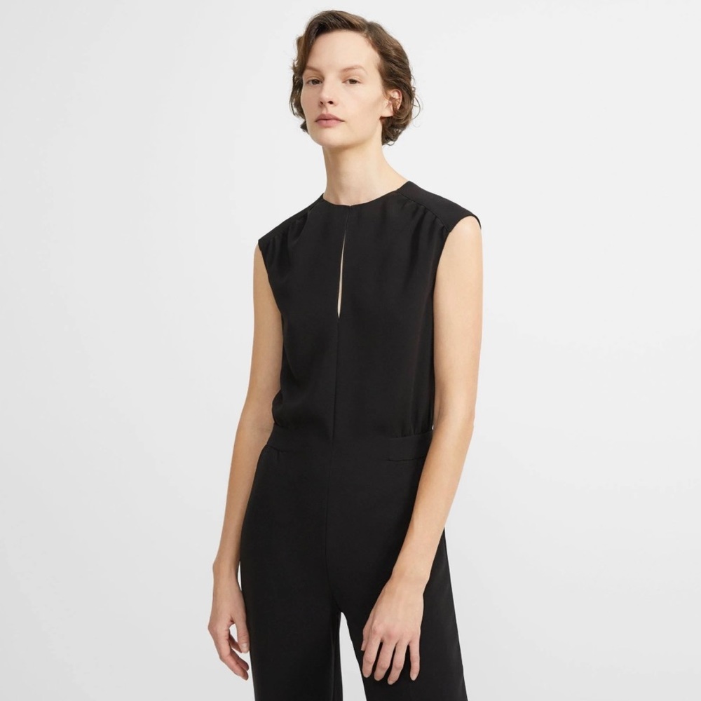 Theory Sleeveless Jumpsuit Size 2 in Black